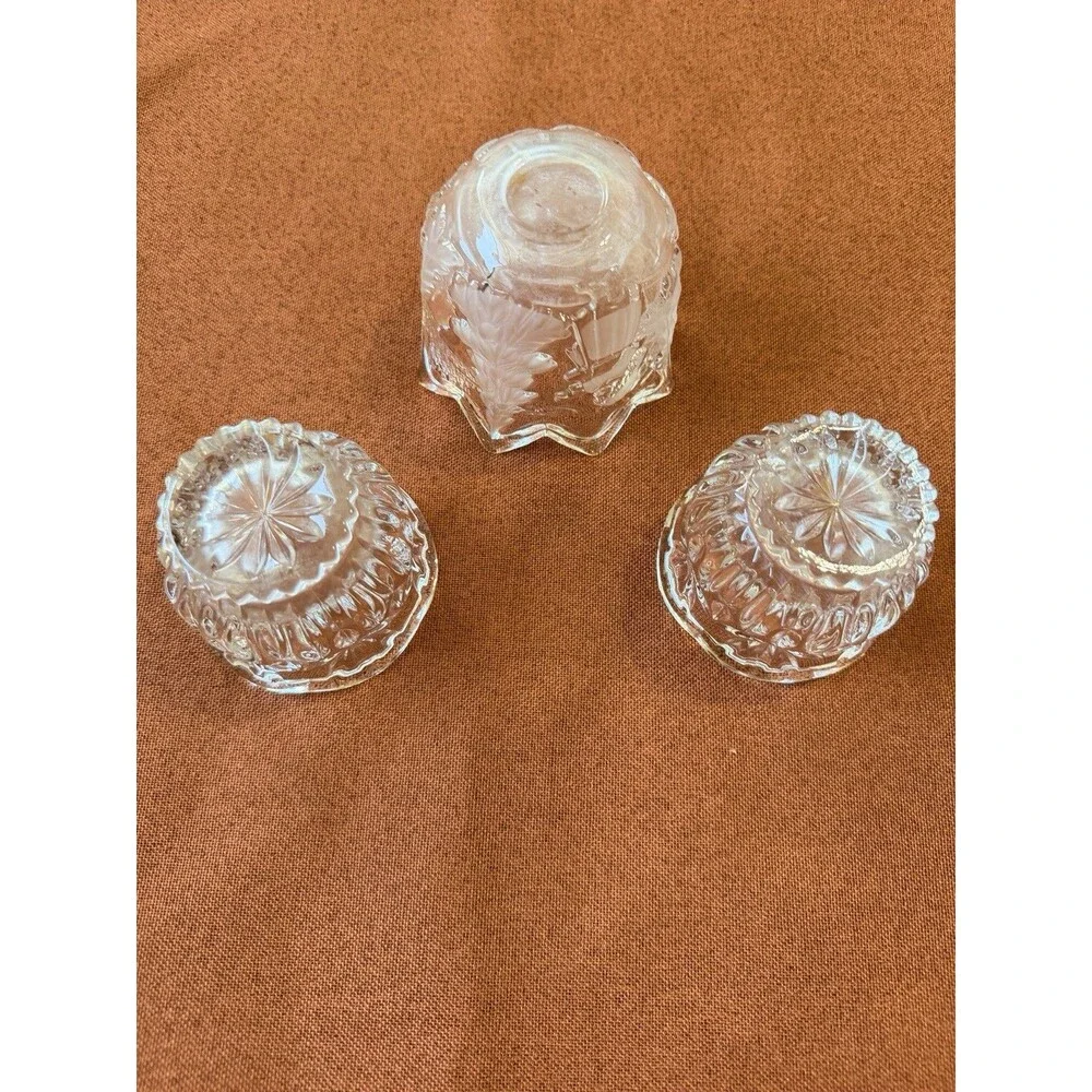 3 Lead Crystal Candle Holders - 2 Princess House, 1 Mikasa